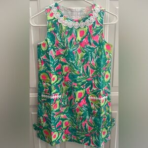 Lily Pulitzer Little Lily Classic Shift Pink Sunset/Guac And Roll Size 10 Dress.